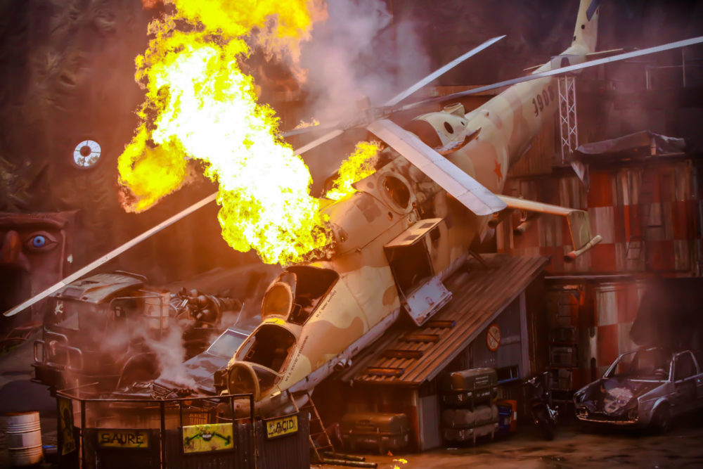 Stuntshow im Vulkan